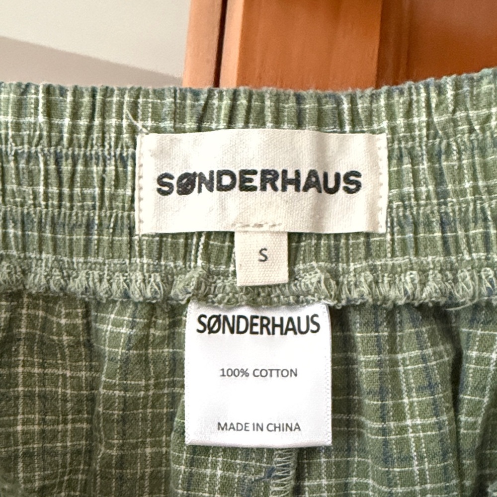 Sonderhaus Green Gingham Boxer Shorts - Picture 2 of 3